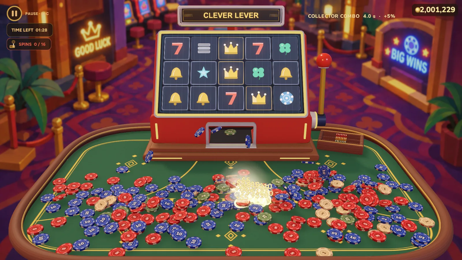 Collecting chips with a collector combo
